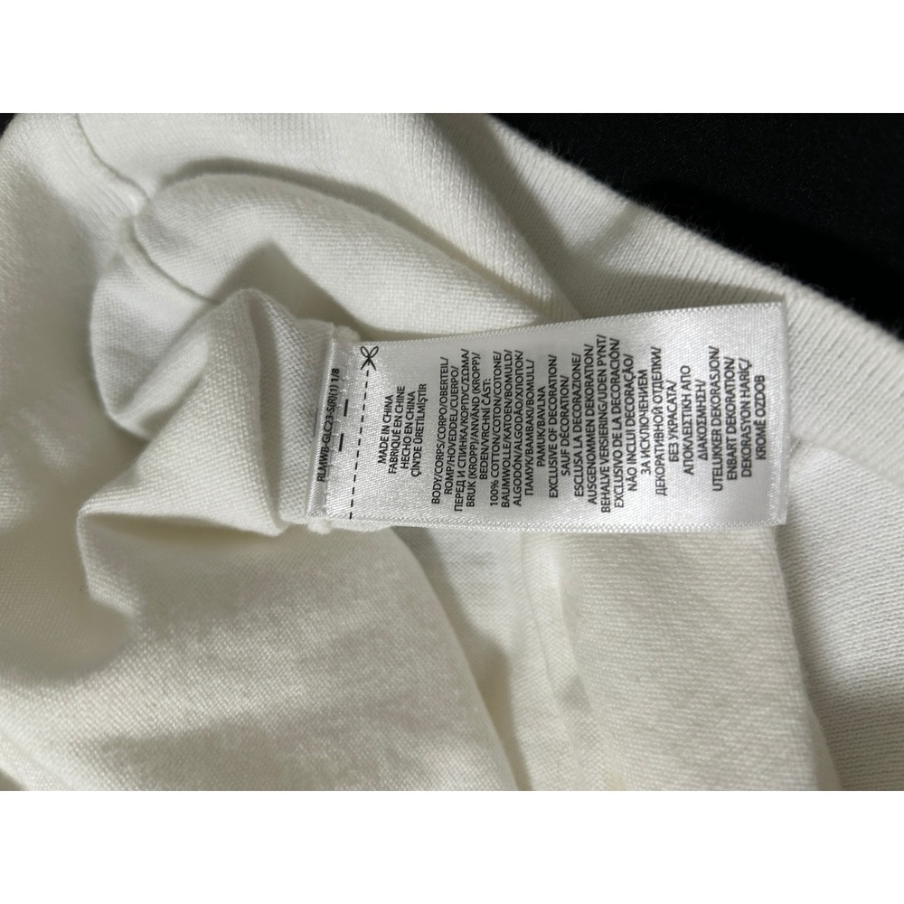 Polo Ralph Lauren Mens Knit Polo Shirt Cream White Short Sleeve Cotton Size M - Picture 6 of 6